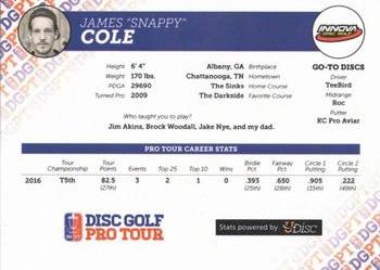 2016 Disc Golf Pro Tour #NNO James Cole Back
